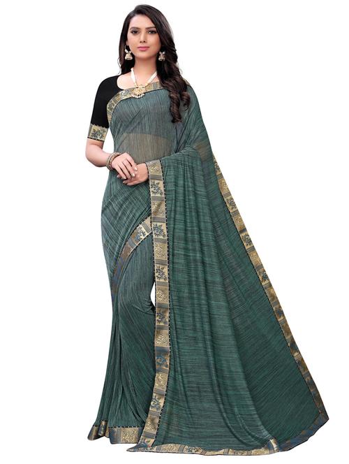 abstract bordered saree with blouse - 17190896 - Very Small Image - 1