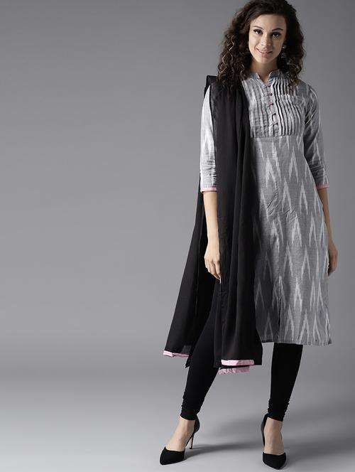 ikat print kurta legging set - 17190930 - Very Small Image - 1