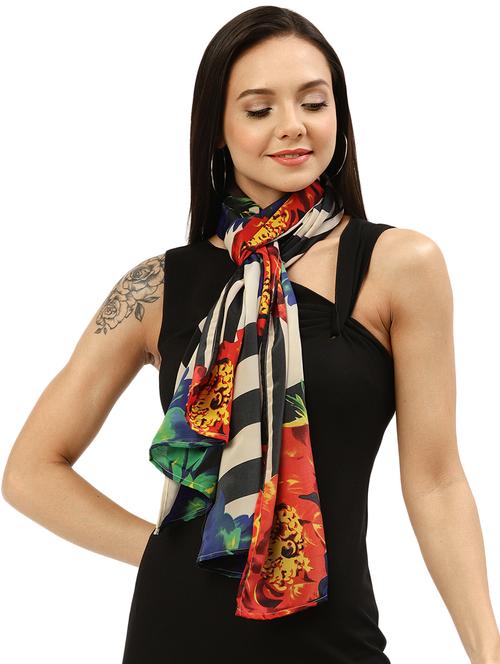 multi colored printed scarf - 17190978 - Very Small Image - 1