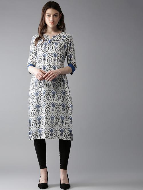 floral print straight kurta - 17191071 - Very Small Image - 1