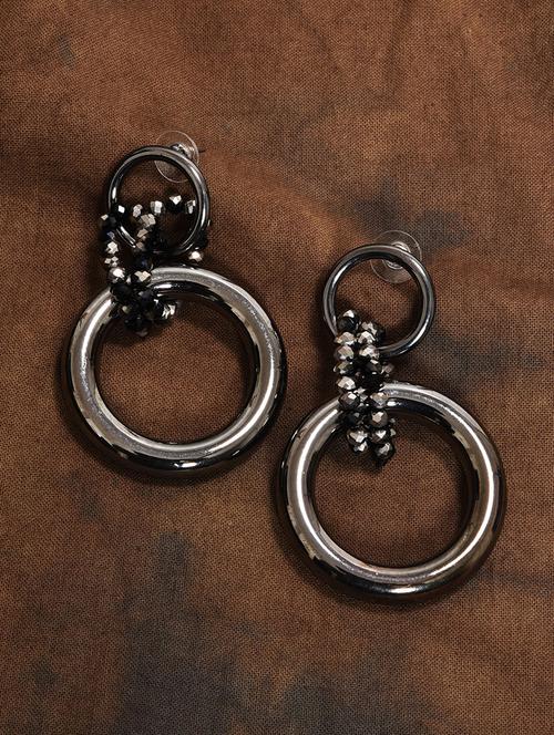 black metal drop earring - 17191380 - Very Small Image - 1
