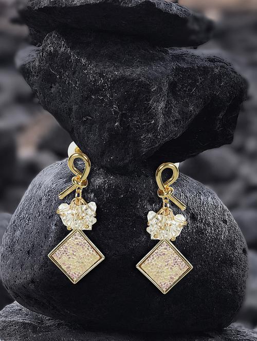 metallic metal drop earring - 17191432 - Very Small Image - 1