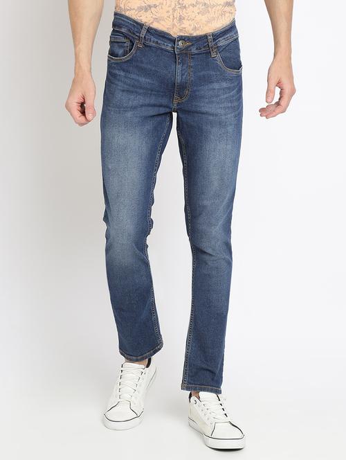 blue light washed denim jeans - 17191860 - Very Small Image - 1