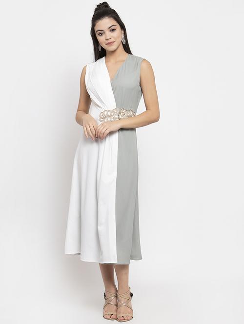 color block a-line dress - 17192177 - Very Small Image - 1