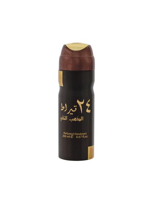 lattafa 24 carat pure gold 200ml deodorant - 17192780 - Very Small Image - 1