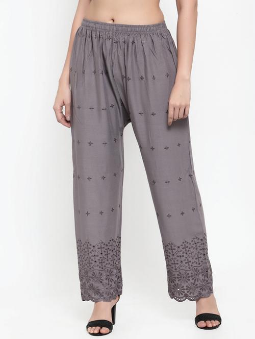 mid rise embroidered palazzo - 17192836 - Very Small Image - 1
