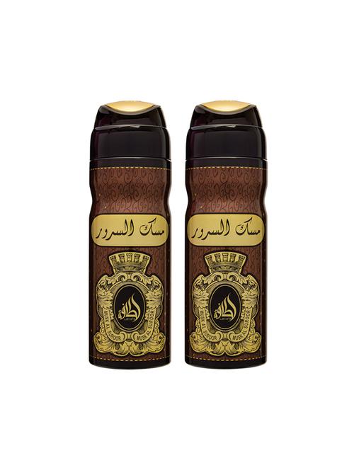 lattafa musk al suroor perfumed bodyspray 200ml deodorant pack of 2 - 17193263 - Very Small Image - 1
