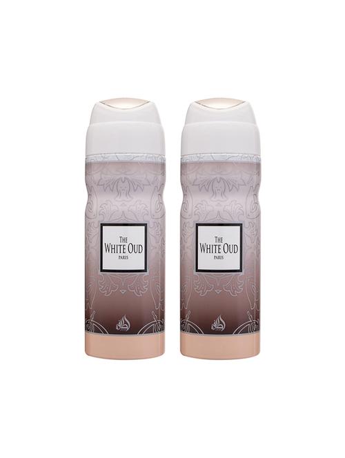 lattafa the white oud perfumed bodyspray 200ml deodorant pack of 2 - 17193272 - Very Small Image - 1