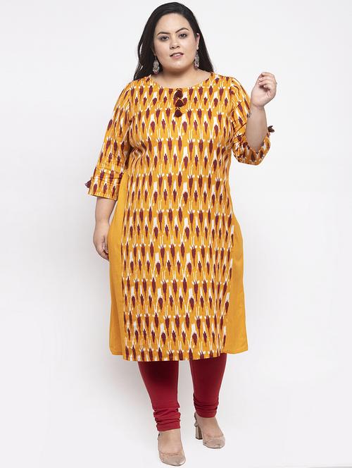 ikat print a-line kurta - 17193371 - Very Small Image - 1