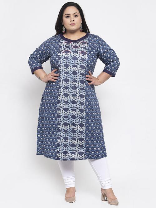 ikat print straight kurta - 17193375 - Very Small Image - 1