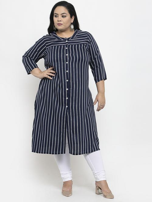 striped straight kurta - 17193388 - Very Small Image - 1