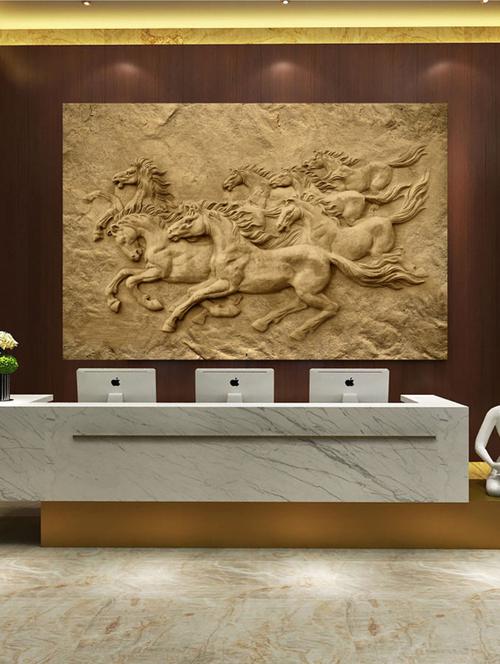 7 horse 3d hd digital print wallpaper - 17193542 - Very Small Image - 1