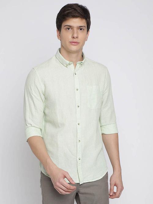green striped casual shirt - 17194197 - Very Small Image - 1