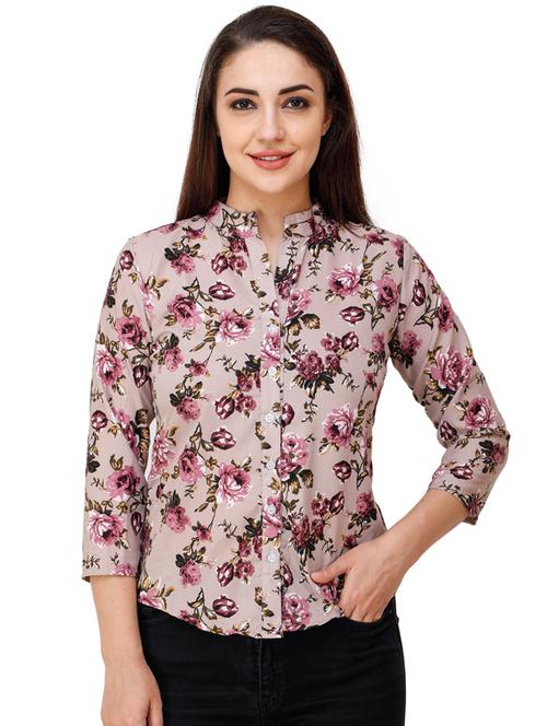 purple polyester regular shirt - 17194564 - Very Small Image - 1