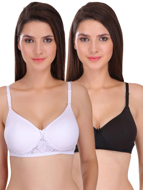 set of 2 lace detail t-shirt bra - 17194698 - Very Small Image - 1