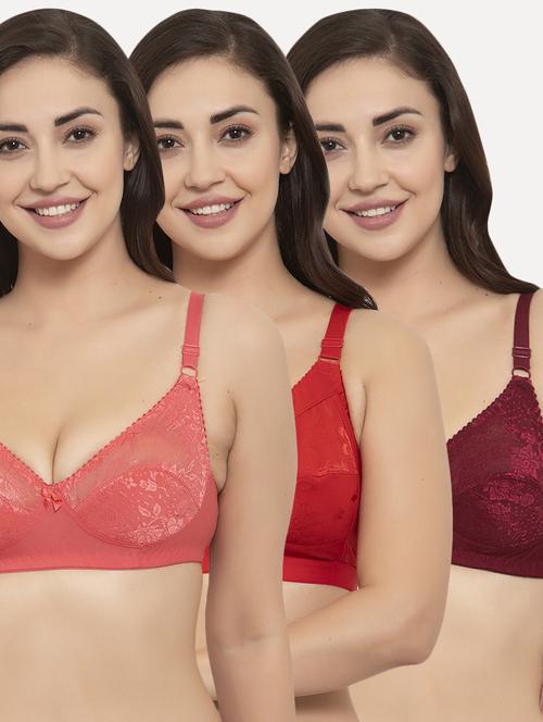 set of 3 lace detail bra - 17197641 - Very Small Image - 1