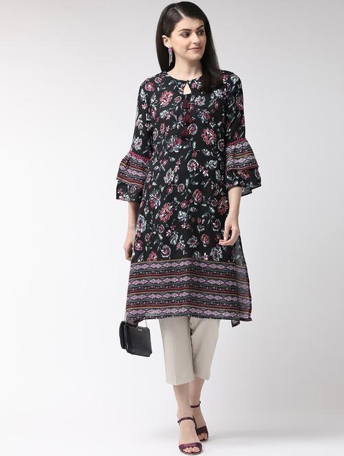 floral print a-line kurta - 17197705 - Very Small Image - 1
