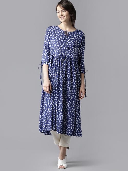 floral a-line kurta - 17197733 - Very Small Image - 1