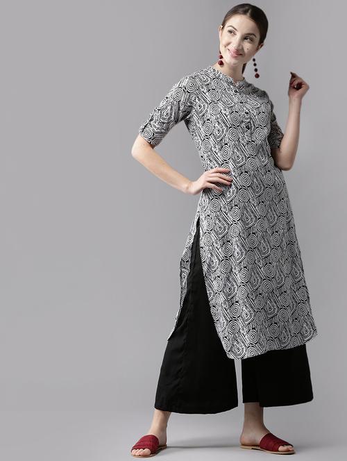 geometric print straight kurta - 17197738 - Very Small Image - 1