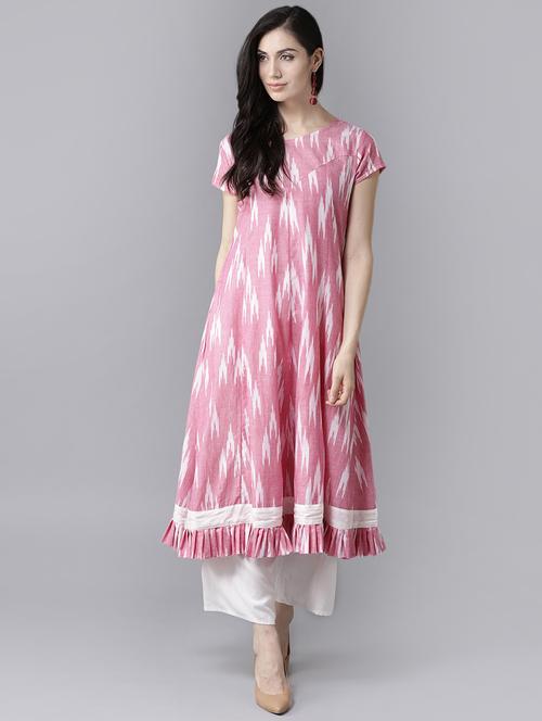 ikat print a-line kurta - 17197739 - Very Small Image - 1
