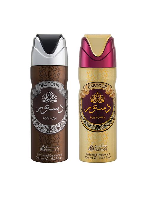 lattafa dastoor men+dastoor women 200ml deodorant - 17197762 - Very Small Image - 1