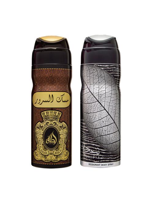 lattafa musk al surooor+najadia 200ml deodorant - 17197766 - Very Small Image - 1