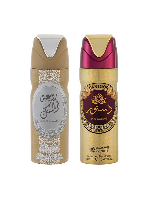 lattafa rouat al musk + dastoor women deo 200ml deodorant - 17197792 - Very Small Image - 1