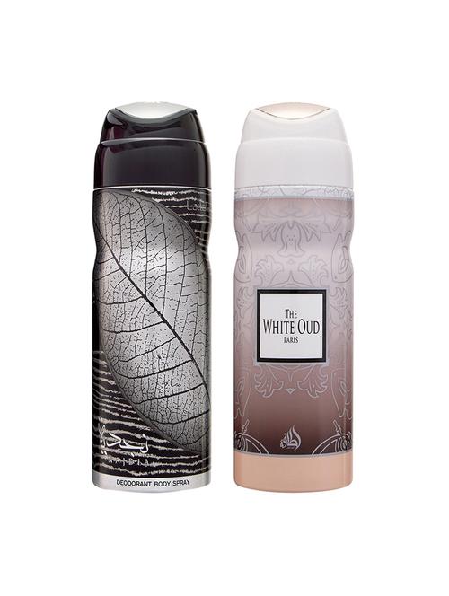 lattafa najadia + the white oud 200ml deodorant - 17197805 - Very Small Image - 1