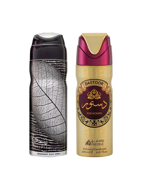 lattafa najadia + dastoor women 200ml deodorant - 17197807 - Very Small Image - 1