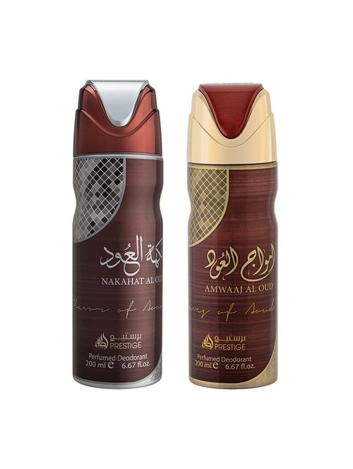 lattafa nakahat al oud + amwaaj al oud 200ml deodorant - 17197809 - Very Small Image - 1