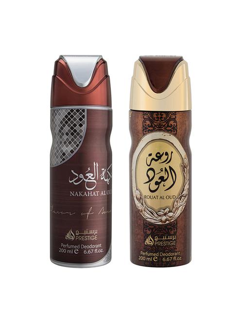 lattafa nakahat al oud + rouat al oud 200ml deodorant - 17197810 - Very Small Image - 1