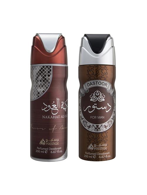 lattafa nakahat al oud + dastoor men 200ml deodorant - 17197812 - Very Small Image - 1