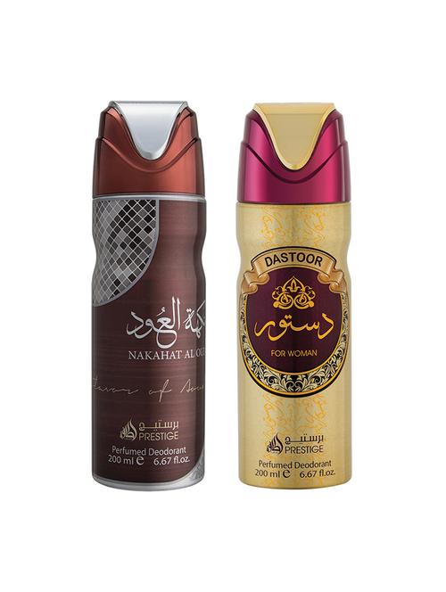 lattafa nakahat al oud + dastoor women 200ml deodorant - 17197813 - Very Small Image - 1
