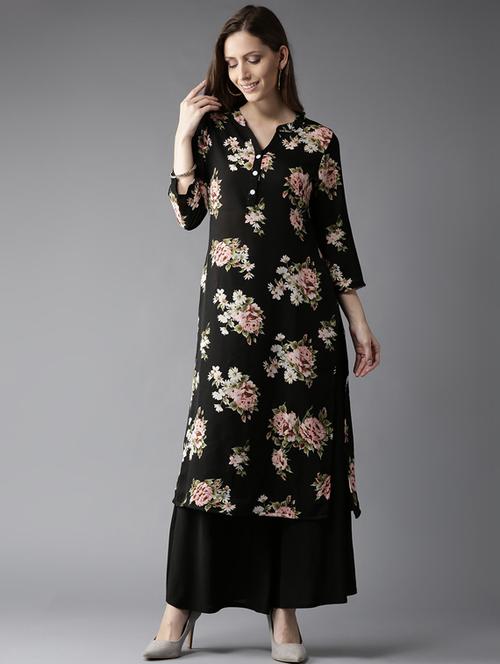 floral straight kurta - 17198996 - Very Small Image - 1