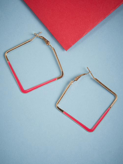red metal hoop earring - 17199011 - Very Small Image - 1