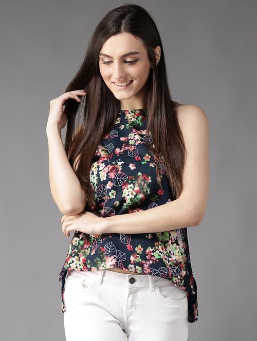 asymmetric floral top - 17199774 - Very Small Image - 1
