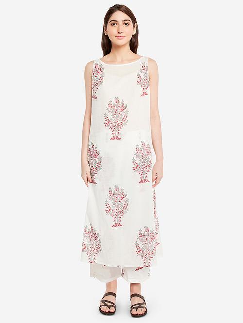 floral print a-line kurta - 17199976 - Very Small Image - 1