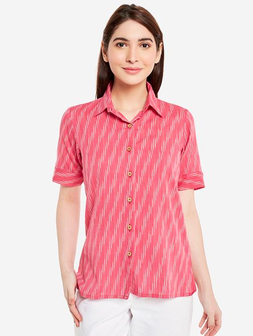 curved hem printed shirt - 17199981 - Very Small Image - 1