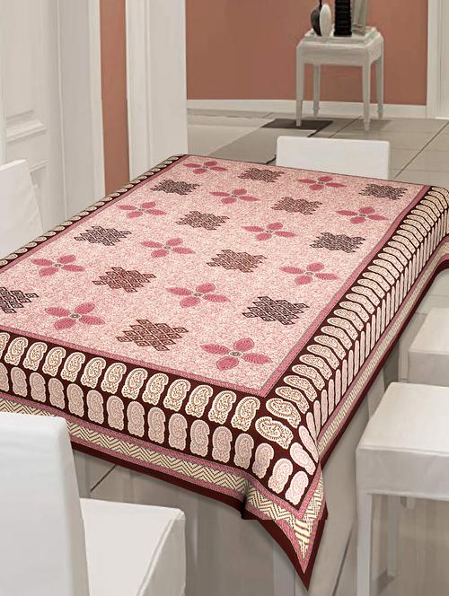 pure cotton jaipuri print 6 seater table cloth - 17200145 - Very Small Image - 1
