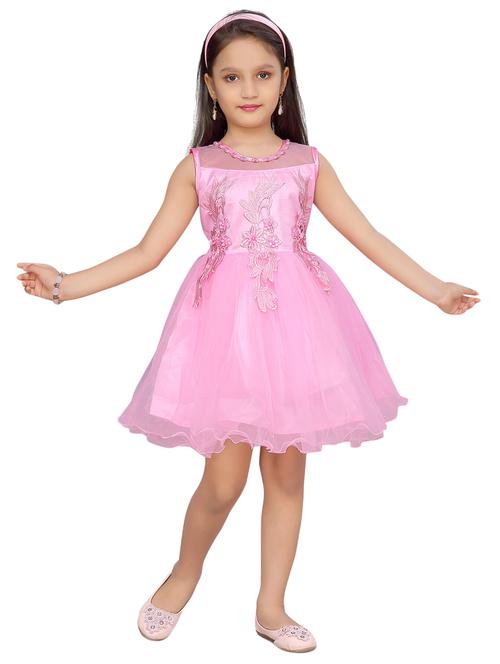 pink net frock - 17200322 - Very Small Image - 1