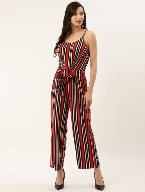 striped full leg jumpsuit - 17200459 - Very Small Image - 1