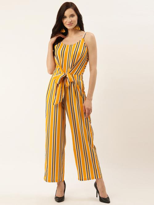 striped full leg jumpsuit - 17200460 - Very Small Image - 1