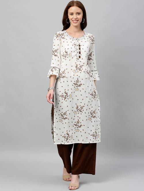 floral kurta palazzo set - 17201305 - Very Small Image - 1