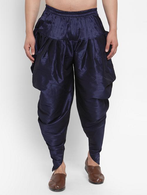 navy blue solid dhoti - 17201822 - Very Small Image - 1