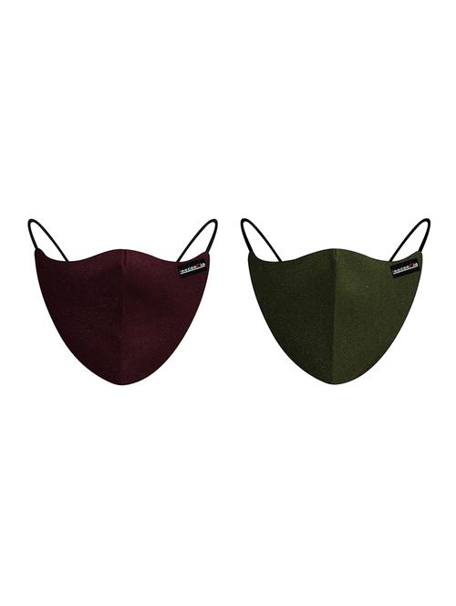 multi colored cotton anti-pollution women mask (pack of 2) - 17201845 - Very Small Image - 1
