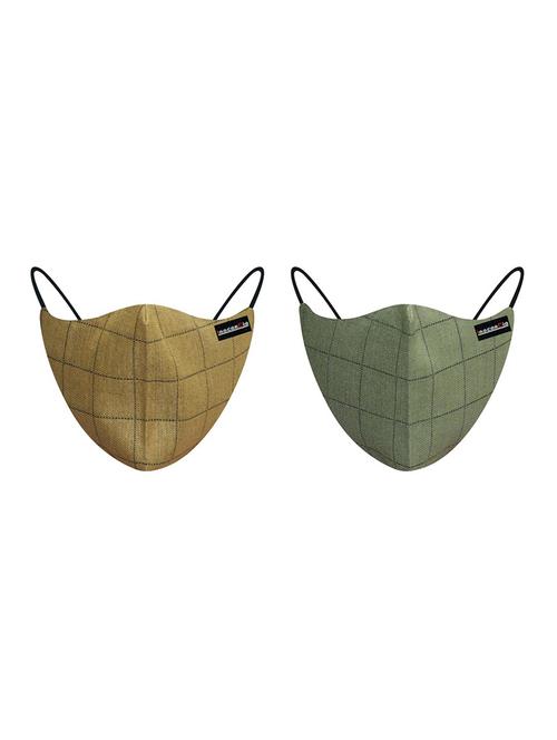 multi colored cotton anti-pollution women mask (pack of 2) - 17201868 - Very Small Image - 1