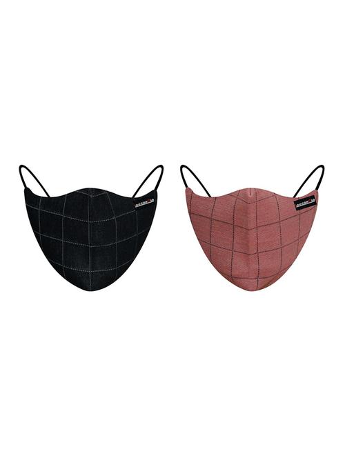 multi colored cotton anti-pollution women mask (pack of 2) - 17201875 - Very Small Image - 1