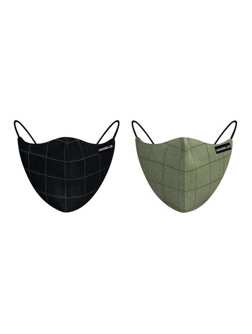 multi colored cotton anti-pollution women mask (pack of 2) - 17201876 - Very Small Image - 1