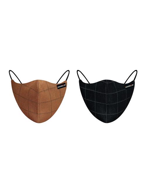 multi colored cotton anti-pollution women mask (pack of 2) - 17201877 - Very Small Image - 1