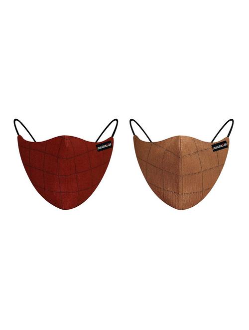 multi colored cotton anti-pollution women mask (pack of 2) - 17201887 - Very Small Image - 1